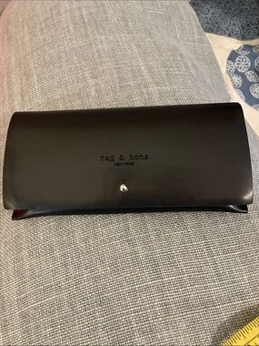 rag & bone Black Leather Eyewear Case
